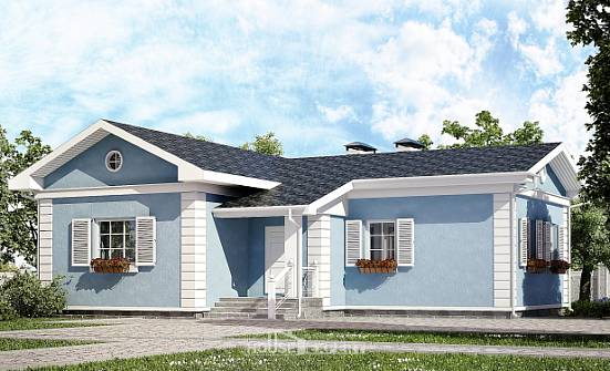 090-004-П Проект одноэтажного дома, скромный загородный дом из пеноблока Кызыл | Проекты домов от House Expert