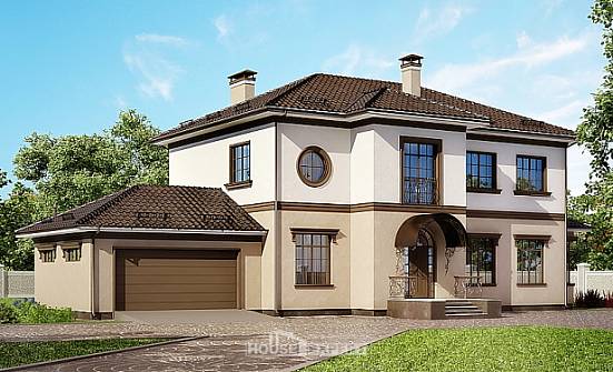290-004-Л Проект двухэтажного дома, гараж, красивый коттедж из кирпича Кызыл | Проекты домов от House Expert