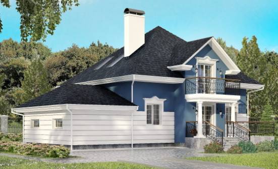 180-002-П Проект двухэтажного дома с мансардой и гаражом, классический дом из кирпича Кызыл | Проекты домов от House Expert