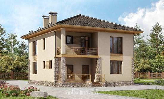 170-005-Л Проект двухэтажного дома, доступный домик из бризолита Кызыл | Проекты домов от House Expert