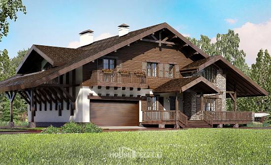320-001-П Проект двухэтажного дома с мансардным этажом, гараж, современный домик из кирпича Кызыл | Проекты домов от House Expert