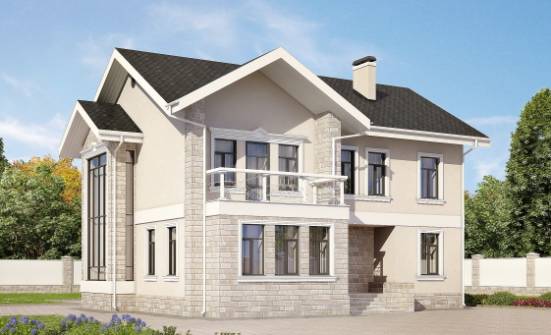 170-008-Л Проект двухэтажного дома, уютный дом из бризолита Кызыл | Проекты домов от House Expert