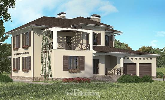 285-002-П Проект двухэтажного дома и гаражом, красивый загородный дом из кирпича Кызыл | Проекты домов от House Expert