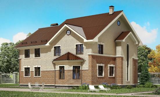 300-004-Л Проект двухэтажного дома, уютный загородный дом из теплоблока Кызыл | Проекты домов от House Expert