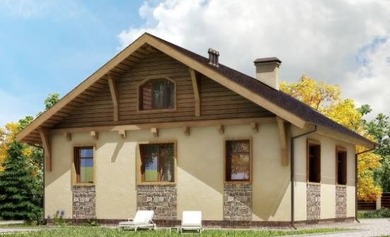 080-002-П Проект одноэтажного дома, уютный загородный дом из керамзитобетонных блоков Кызыл | Проекты домов от House Expert