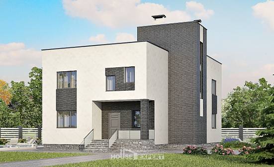 225-001-П Проект двухэтажного дома, классический домик из газосиликатных блоков Кызыл | Проекты домов от House Expert