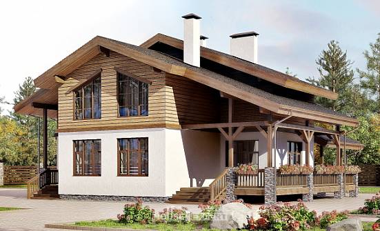 210-006-П Проект двухэтажного дома мансардой, простой коттедж из кирпича Кызыл | Проекты домов от House Expert