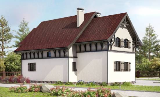 180-014-П Проект двухэтажного дома мансардой, доступный дом из бризолита Кызыл | Проекты домов от House Expert