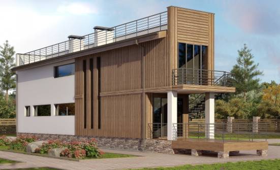 100-003-Л Проект двухэтажного дома, недорогой домик из теплоблока Кызыл | Проекты домов от House Expert