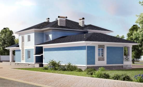 620-001-П Проект трехэтажного дома и гаражом, уютный домик из бризолита Кызыл | Проекты домов от House Expert