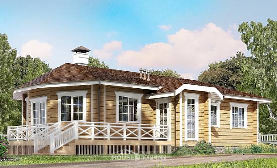 095-001-Л Проект одноэтажного дома, простой коттедж из дерева Кызыл | Проекты домов от House Expert