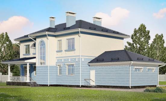 285-003-Л Проект двухэтажного дома, гараж, современный загородный дом из кирпича Кызыл | Проекты домов от House Expert