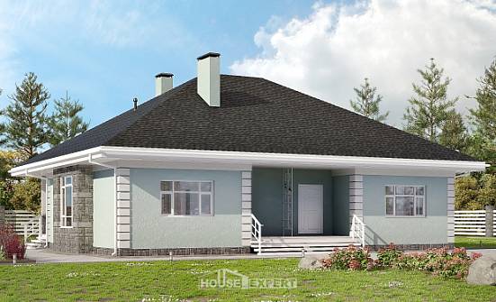 135-003-Л Проект одноэтажного дома, компактный загородный дом из керамзитобетонных блоков Кызыл | Проекты домов от House Expert
