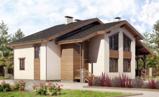 240-003-П Проект двухэтажного дома с мансардой, классический дом из кирпича Кызыл | Проекты домов от House Expert
