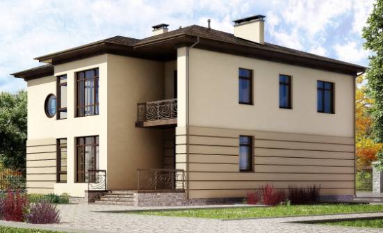 300-006-П Проект двухэтажного дома, гараж, огромный дом из кирпича Кызыл | Проекты домов от House Expert