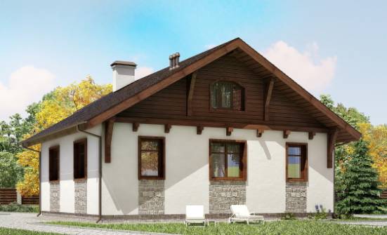 080-002-Л Проект одноэтажного дома, простой загородный дом из твинблока Кызыл | Проекты домов от House Expert