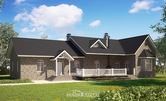 195-001-П Проект одноэтажного дома, классический домик из кирпича Кызыл | Проекты домов от House Expert