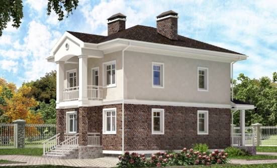 120-001-Л Проект трехэтажного дома, бюджетный загородный дом из арболита Кызыл | Проекты домов от House Expert