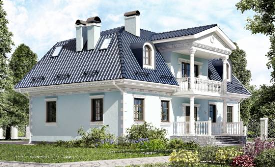 210-004-Л Проект двухэтажного дома с мансардой, уютный загородный дом из поризованных блоков Кызыл | Проекты домов от House Expert