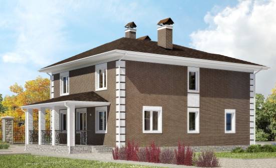185-002-П Проект двухэтажного дома, доступный коттедж из арболита Кызыл | Проекты домов от House Expert