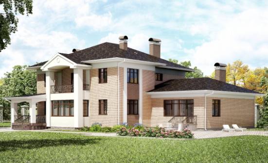 520-001-П Проект трехэтажного дома, огромный домик из пеноблока Кызыл | Проекты домов от House Expert