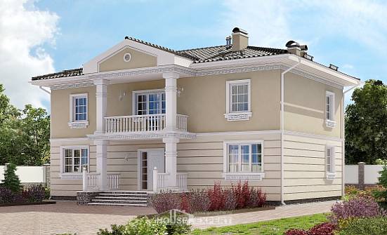 210-005-Л Проект двухэтажного дома, современный домик из блока Кызыл | Проекты домов от House Expert