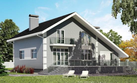 190-006-Л Проект двухэтажного дома с мансардой, гараж, красивый загородный дом из арболита Кызыл | Проекты домов от House Expert