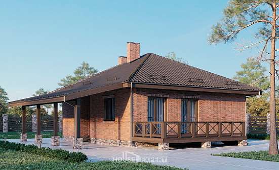 070-006-Л Проект одноэтажного дома, крохотный домик из керамзитобетонных блоков Кызыл | Проекты домов от House Expert