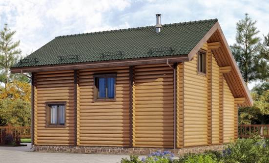 110-005-П Проект двухэтажного дома с мансардой, классический домик из бревен Кызыл | Проекты домов от House Expert