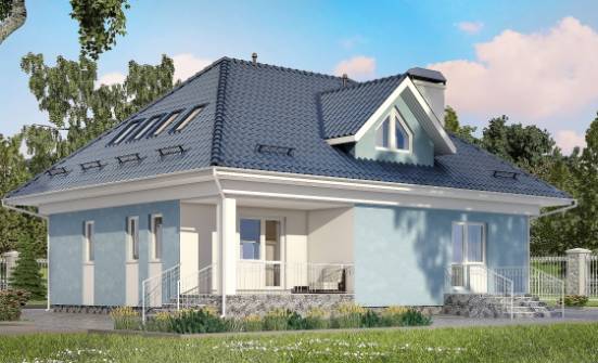 200-002-П Проект двухэтажного дома с мансардой, просторный домик из твинблока Кызыл | Проекты домов от House Expert