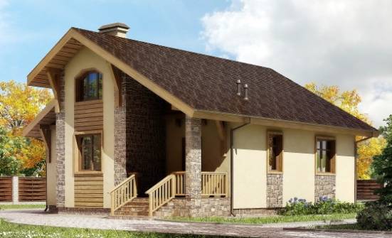 080-002-П Проект одноэтажного дома, уютный загородный дом из керамзитобетонных блоков Кызыл | Проекты домов от House Expert