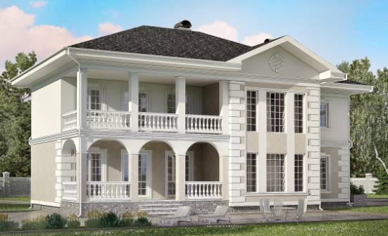340-002-П Проект двухэтажного дома, гараж, классический дом из кирпича Кызыл | Проекты домов от House Expert
