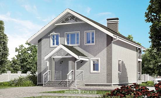 150-007-П Проект двухэтажного дома с мансардным этажом, современный дом из теплоблока Кызыл | Проекты домов от House Expert
