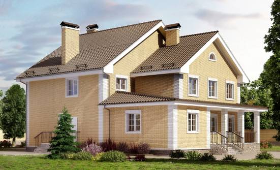 320-003-Л Проект двухэтажного дома, уютный коттедж из теплоблока Кызыл | Проекты домов от House Expert