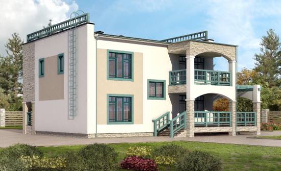 150-010-П Проект двухэтажного дома, бюджетный загородный дом из кирпича Кызыл | Проекты домов от House Expert