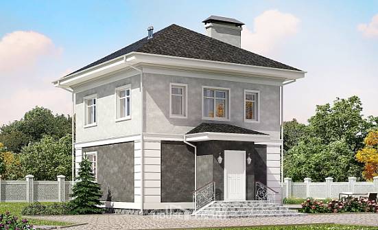 090-003-П Проект двухэтажного дома, простой домик из газобетона Кызыл | Проекты домов от House Expert