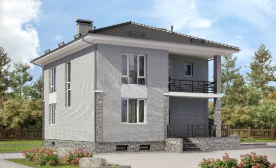 275-004-П Проект трехэтажного дома и гаражом, огромный коттедж из кирпича Кызыл | Проекты домов от House Expert