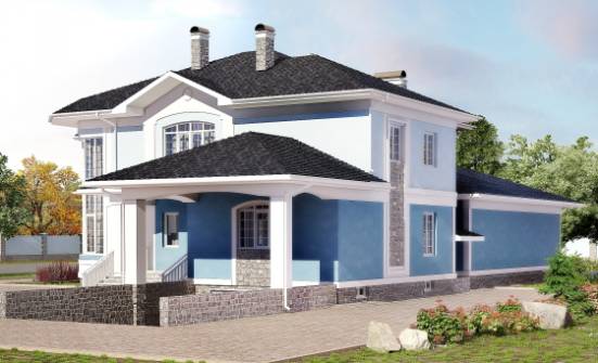 620-001-П Проект трехэтажного дома и гаражом, уютный домик из бризолита Кызыл | Проекты домов от House Expert