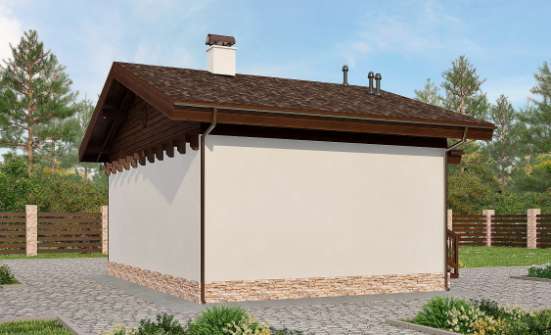040-003-П Проект бани из бризолита Кызыл | Проекты одноэтажных домов от House Expert