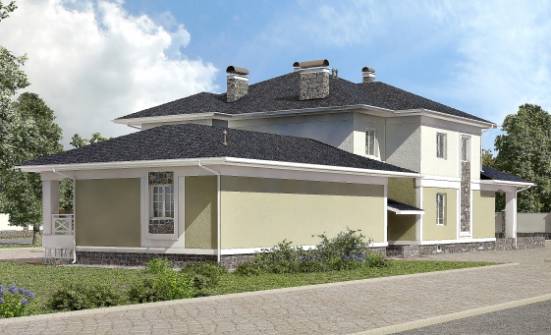 620-001-Л Проект трехэтажного дома и гаражом, красивый домик из арболита Кызыл | Проекты домов от House Expert