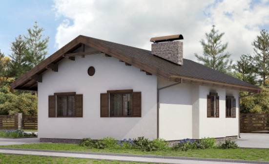 090-002-П Проект одноэтажного дома, бюджетный коттедж из кирпича Кызыл | Проекты домов от House Expert