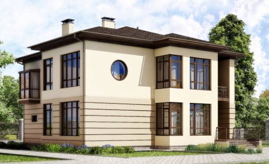 300-006-П Проект двухэтажного дома, гараж, огромный дом из кирпича Кызыл | Проекты домов от House Expert