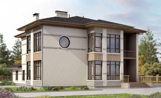 345-001-П Проект двухэтажного дома, огромный дом из пеноблока Кызыл | Проекты домов от House Expert