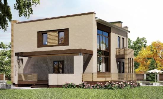 220-003-Л Проект двухэтажного дома, гараж, уютный дом из арболита Кызыл | Проекты домов от House Expert