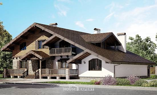 320-002-П Проект двухэтажного дома с мансардным этажом, современный загородный дом из кирпича Кызыл | Проекты домов от House Expert