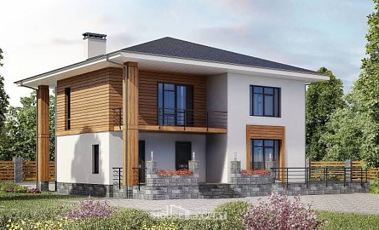 180-015-П Проект двухэтажного дома, небольшой домик из газосиликатных блоков Кызыл | Проекты домов от House Expert