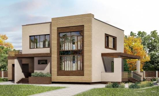 220-003-Л Проект двухэтажного дома, гараж, уютный дом из арболита Кызыл | Проекты домов от House Expert