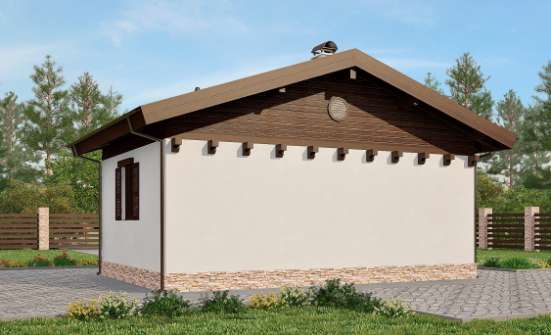 040-003-П Проект бани из бризолита Кызыл | Проекты одноэтажных домов от House Expert