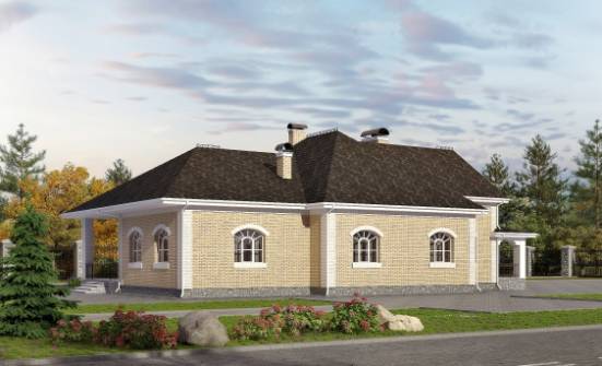 290-001-П Проект двухэтажного дома мансардой, гараж, красивый коттедж из кирпича Кызыл | Проекты домов от House Expert
