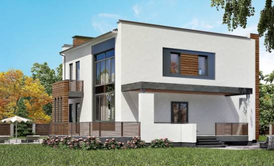 220-003-П Проект двухэтажного дома и гаражом, простой домик из газобетона Кызыл | Проекты домов от House Expert